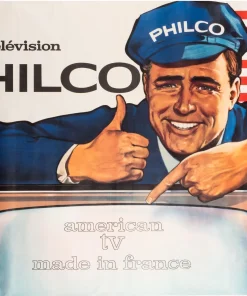 Alternative view of Ancienne Affiche Publicitaire – Radio Télévision Philco