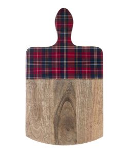 Alternative view of Planche à Découper En Bois 45×25 CM Tartan Et Bois