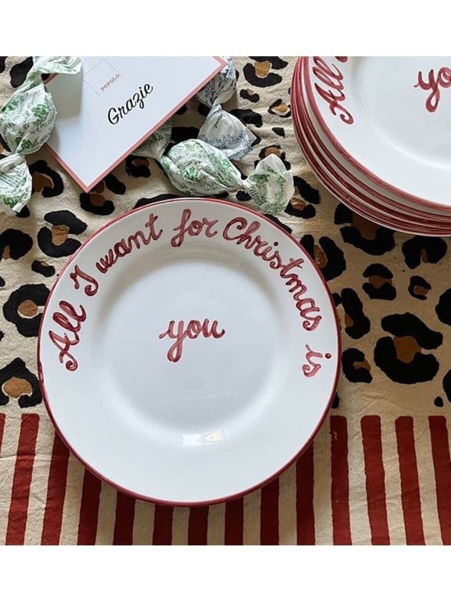 ASSIETTE ALL I WANT FOR CHRISTMAS IT’S YOU 20CM POPOLO