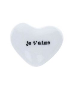 COEUR PORCELAINE BLANC JE T&rsquo;AIME » LE PETIT SOUK »