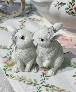 Figurine Lapins Qui s’embrassent En Résine 8×9 CM