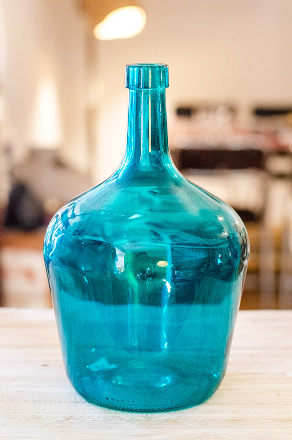 Bouteille Bleu en verre