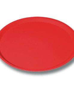 Alternative view of Plateau Limonadier Antidérapant Rouge Ø34cm
