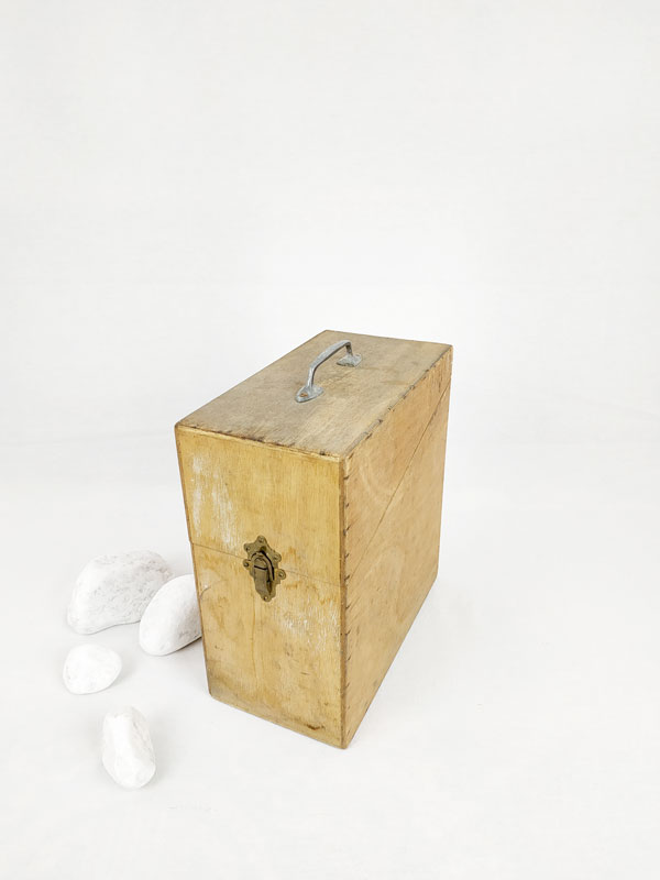 Boîte de rangement en bois VENDU – Image 7