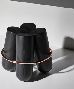 Alternative view of Tabouret Bolt – Frêne teinté noir