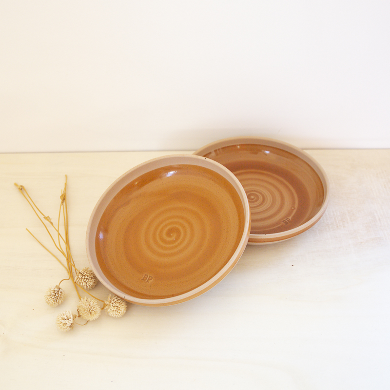 2 assiettes creuses grès de Bourgogne Sarreguemines – Image 2