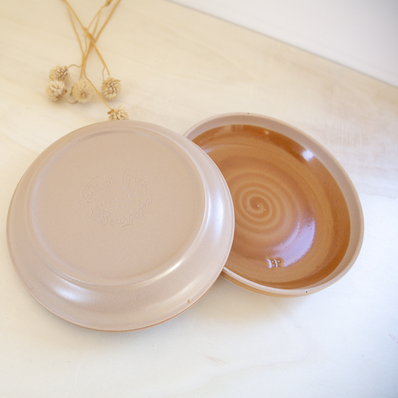 2 assiettes creuses grès de Bourgogne Sarreguemines – Image 3