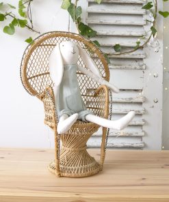 Fauteuil de poupée en osier grand format style Emmanuelle