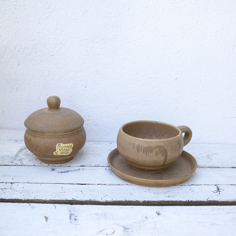 Tasse à thé et pot en grès – Image 4