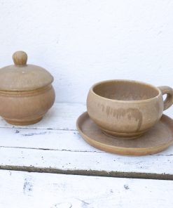 Tasse à thé et pot en grès