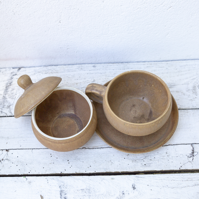 Tasse à thé et pot en grès – Image 3