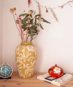 Alternative view of Vase émaux décor de fleurs