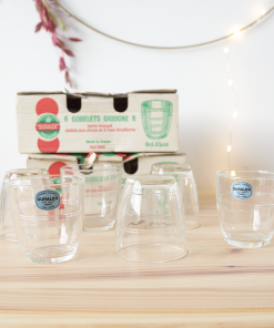 Verres Duralex modèle Gigogne vintage