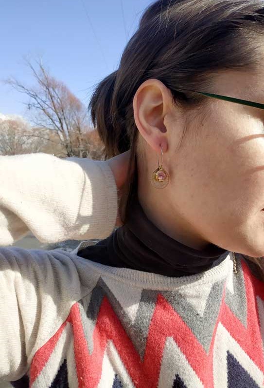 Boucles d’oreilles asymétriques vintage – Rubi VENDU – Image 7
