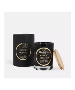 Bougie parfumée N°2 Ambre & Oliban – Cire végétale parfumée