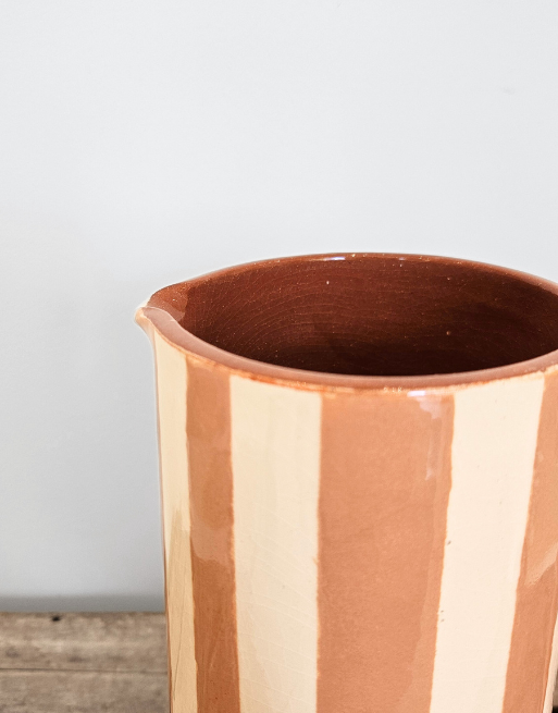Carafe rayée rose pâle – Image 4