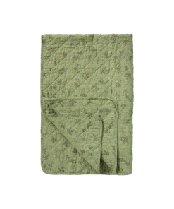 Dessus de lit • Motif fleuris vert