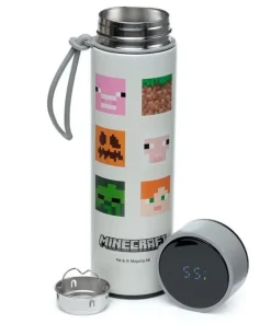 Gourde isolé en acier inoxydable avec thermomètre digital minecraft –