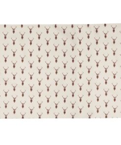 Set De Table Beige Et Cerf En Coton Collection Au Châlet 48×33 CM