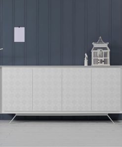 Alternative view of Meuble Privacy – 240 cm L – Laqué L207 & 3D Pixel